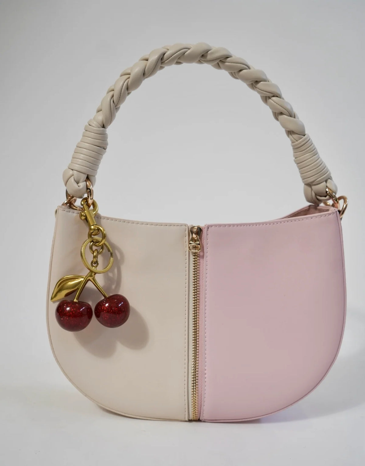 KAARVI Interchangeable Handbag - Neapolitan (Cream & Pink)